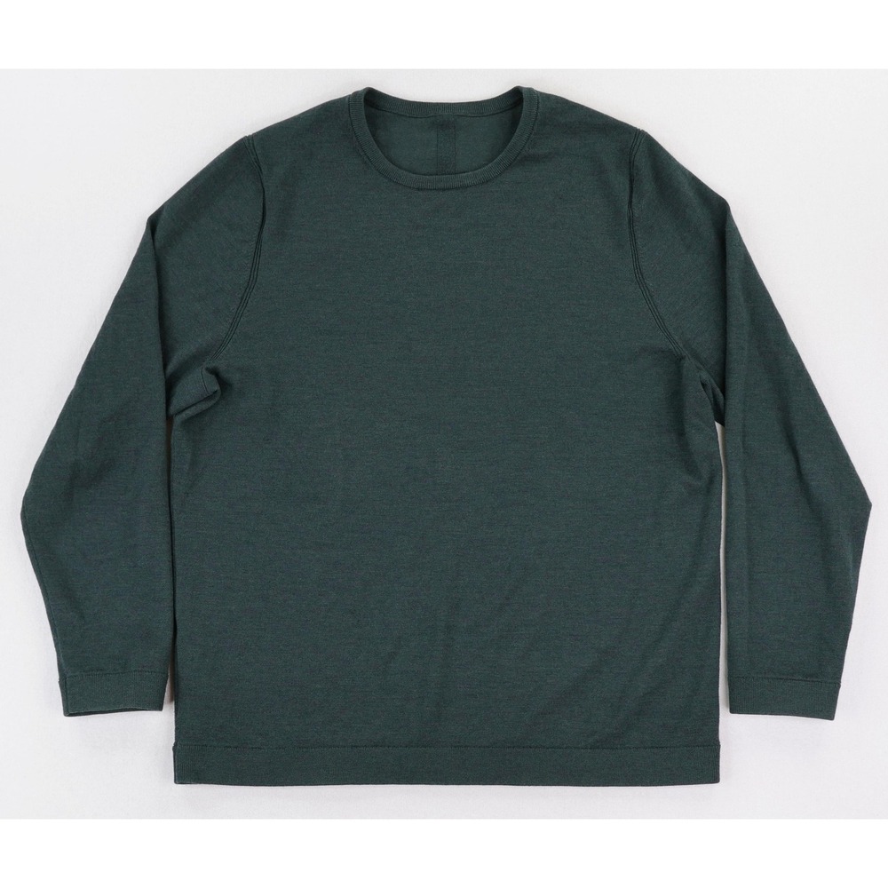 Lululemon Sweater Mens Large Green Crewneck Pullover Solid Long Sleeve Casual